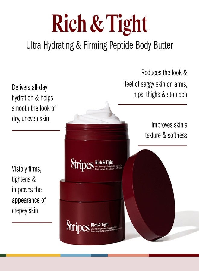 STRIPES Beauty (by Naomi Watts) - Rich & Tight Ultra Hydrating & Firming Peptide Body Butter with Ectoine and Squalane, Improves Skin Firmness, Texture and Tone, 16.48 oz - Image 3